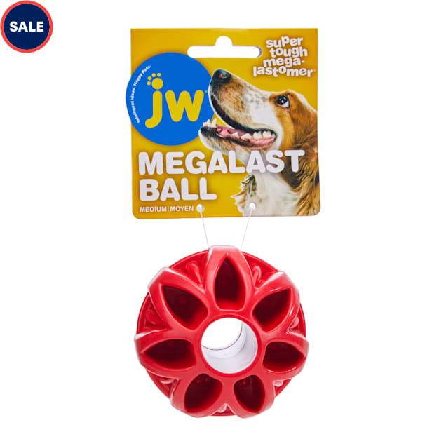 JW Pet Megalast Ball Dog Toy, Medium, 3" D Petco